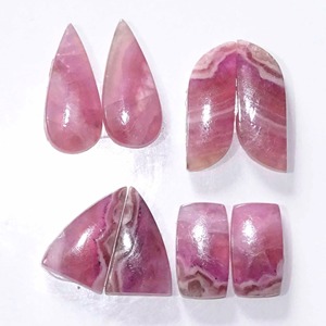 Paire de cabochons en calcite rose cobalt de haute qualité, pierres précieuses semi-précieuses en quartz naturel de haute pureté, en vrac - Product Image 1