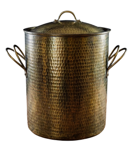 Hammered Bronze Ice Bucket Round Metal Beverage <b>Cooler</b> Vintage Style Handmade Party Wine Bottle Holder New Design Wine <b>Cooler</b> - Product Image 4