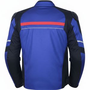 เสื้อแจ็คเก็ตมอเตอร์ไซค์ผู้ชาย ระบายอากาศได้ดี กันน้ำ มีซับใน ปิดด้วยซิป แบบคลาสสิก ผลิตจากโพลีเอสเตอร์/คอตตอน คอร์ดูร่า - Product Image 2