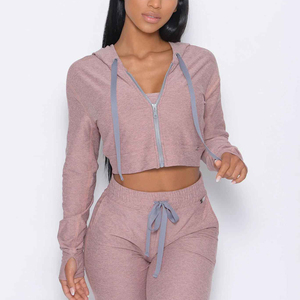 Conjuntos Deportivos para Mujer de 3 Piezas, Leggings de Cintura Alta, Top Corto, Chaqueta, Conjunto de Yoga y Gimnasio, Conjuntos de Sujetador Deportivo Elástico para Todo Clima - Product Image 5