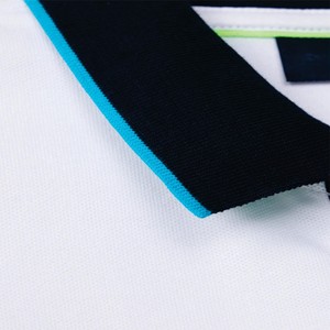 Chemise blanche à manches courtes pour homme, en nylon tricoté, coupe classique, style décontracté, broderie, couleur unie, séchage rapide, respirante - Product Image 4