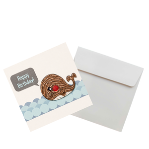 OEM/ODM <b>Handmade</b> 3D Quilled <b>Paper</b> Birthday Whale Theme Card From Vietnam Manufacturer Customizable Sizes - Product Image 4