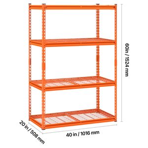 Scaffalatura Industriale in Metallo a 4 Ripiani, Capacità 1134 kg, 51 cm Profondità x 102 cm Larghezza x 152 cm Altezza, Regolabile per Garage - Product Image 6