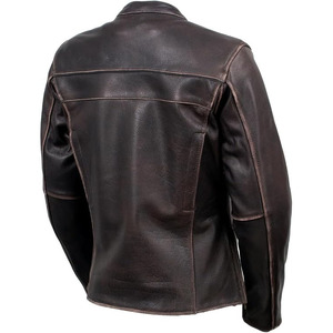 Chaqueta de Motociclista Clásica de Cuero y Textil para Mujer SAMROZ SPORTS - Uso Durante Todo el Año - Product Image 2