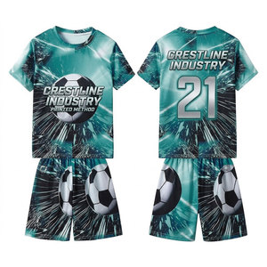 Custom Soccer Kit Football Team Uniform Quick Dry Jersey Shorts Set OEM ODM Athletic Training Uniform - Product Image 3