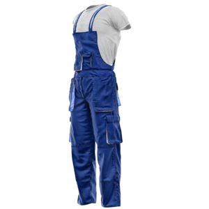 <b>Men's</b> Blue <b>Work</b> <b>Overalls</b> With Multiple Pockets And Adjustable Straps <b>For</b> Practical Use - Product Image 1