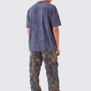 Men's Vintage Oversized <b>Tie</b>-Dye Cotton T-Shirt Short Sleeve O-Neck Casual Customized Pattern Jersey <b>Knit</b> Silk Screen Printed - Product Image 4