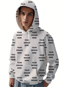 Customized Photo/Logo Men's Fleece Pullover Hoodie Full-Body Printed Cartoon Pattern Eco-Friendly Multi-Color Options Soft - Product Image 4