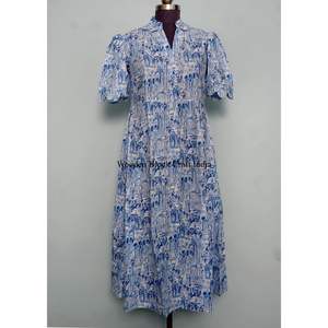 เดรสผ้าฝ้ายระบายอากาศได้ดีสำหรับผู้หญิง ดีไซน์สวยงามมีกระเป๋า เหมาะสำหรับงานปาร์ตี้กลางแจ้งและโอกาสพิเศษ - Product Image 3