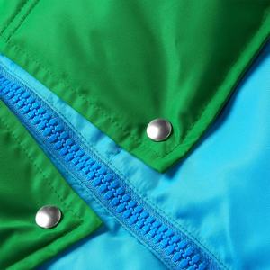 Veste matelassée pour homme à blocs de couleur, col montant, coupe-vent, épaisse, pour l'hiver, coupe classique, en polyester, fermeture éclair - Product Image 5
