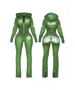 Conjunto Deportivo para Mujer, Talla Grande, Color Liso, Estilo Urbano, 100% Poliéster, Material Ecológico y Transpirable, Totalmente Corto - Product Image 4