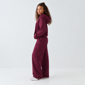 Ensemble survêtement décontracté pour femme : sweat à capuche oversize bordeaux et pantalon de jogging large – Tenue athleisure deux pièces - Product Image 3