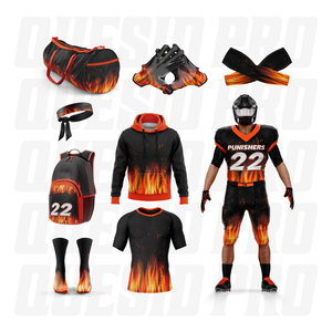 Tenues de football américain respirantes grande taille à manches courtes – Couleurs et logos personnalisables pour équipes adultes et jeunes – Idéales pour l'entraînement et les matchs - Product Image 6