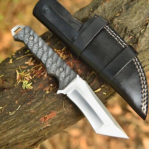 Couteau EDC personnalisable de qualité industrielle en acier au carbone Nordic Forge, avec fourreau en cuir Micarta, lame pleine longueur à pointe clip, OEM - Product Image 4