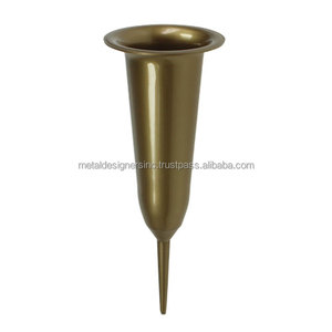 Metal <b>Grave</b> <b>Vase</b> in Multi-Finish <b>Flower</b> <b>Vase</b> <b>Grave</b> Decor for <b>Flower</b> Iron Gold Black Silver White <b>Vase</b> for Indoor <b>Grave</b> Use - Product Image 1