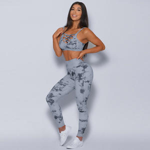 Conjunto Deportivo Mayorista: Top de Yoga, Ropa Deportiva, Conjuntos de Gimnasio y Fitness, Camisetas de Running, Leggings con Efecto Scrunch Butt y Pantalones de Pierna Ancha - Product Image 3