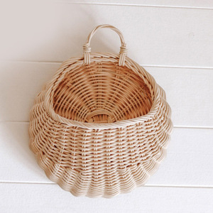 Best quality storage <b>baskets</b> home walls decor rattan hanging wall pocket sustainable <b>wicker</b> <b>basket</b> - Product Image 1