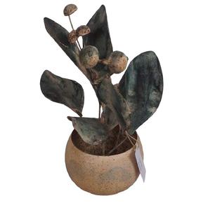 Pot décoratif mural en fer forgé couleur naturelle, fait main, moderne, pour jardin et maison, collection AB - Product Image 1