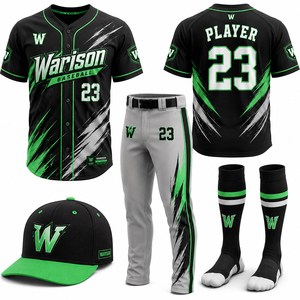 Top Trending Baseball Training Uniform Kit For Adult's Solid Color Sublimation Customized Youth Softball Uniform Set - Product Image 2