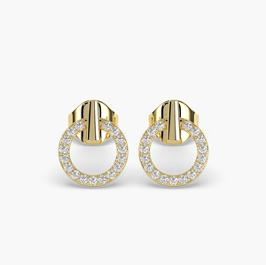 Pendientes de Diamantes Cultivados en Laboratorio VVS de Oro Blanco de 14 Quilates, Certificados por IGI, Joyería Fina de Lujo - Product Image 1