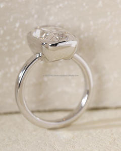 IGI/GIA Lab Grown Cut Diamond Vintage 14k Yellow Wedding/Engagement Ring Unisex Fine White Gold <b>for</b> Anniversary Party-Worthy - Product Image 4