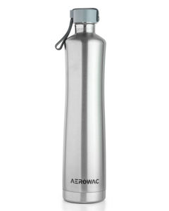 Premium <b>Metal</b> Water Bottle Vacuum Insulated Cold Hot Beverage Flask Reusable Stainless Steel Canteen Gray Lid Loop Sports Travel - Product Image 4
