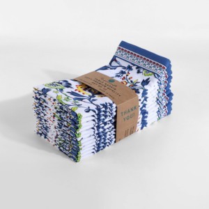 Serviettes en tissu, serviettes de table imprimées en mélange coton-lin, coins biaisés, parfaites pour les fêtes, les dîners, les mariages, 20x20 pouces - Product Image 1