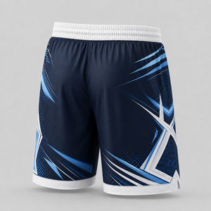 Pantalones Cortos Deportivos Personalizados OEM para Hombre, Tela de Lona, Cierre con Cordón, Cintura Media, Estampados, Transpirables, Malla de Poliéster, para Gimnasio y Running - Product Image 4