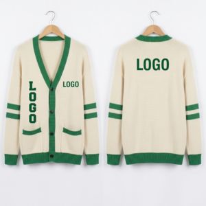 Cardigan unisexe personnalisé P Eagles blanc à manches longues Fast Break 100% acrylique pour club de football, coupe décontractée - Product Image 3