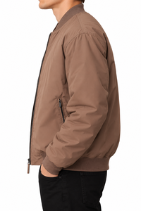 Chaqueta Bomber de Nailon con Logotipo Personalizado Bordado al por Mayor para Hombre, Chaqueta de Moda Térmica Gruesa Informal de Lona para Invierno - Product Image 4