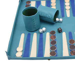 Juego de Backgammon de Viaje de Lujo Profesional de Alta Calidad, Personalizado, Cuadrado de 21 Pulgadas, de Cuero PU Ecológico, con Dados - Product Image 2