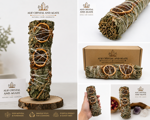 Sage Talsi Rhododendron Rose Mullein Dried Orange Herbal Smudge Bundle Handcrafted Eco-Friendly Natural - Product Image 2