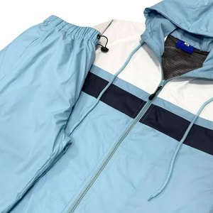 ชุดวอร์มกันลมสำหรับผู้ชายไซส์ใหญ่ เสื้อแจ็คเก็ตแบบมีซิป กางเกงเอวยางยืด ชุดลำลองสำหรับสุภาพบุรุษ - Product Image 2