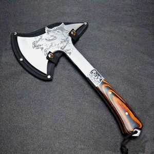 Prix d'usine, usage polyvalent, différentes couleurs, manche en bois d'olivier, acier à haute teneur en carbone, tomahawks de qualité industrielle, garantie de 3 ans - Product Image 6
