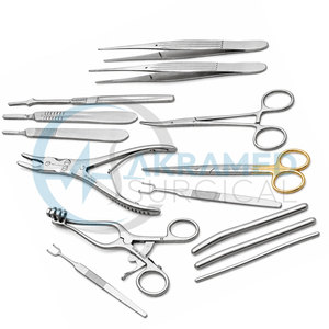 Ensemble de 14 instruments chirurgicaux en acier inoxydable certifiés CE, kit d'instruments médicaux pour chirurgie générale, réutilisable - Product Image 6