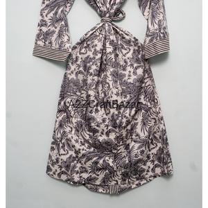 Nouvelle robe kimono en coton pur à 100 % avec bande frontale à motif, imprimé oiseaux, robe de bain, robe longue style bohème - Product Image 6