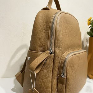 2026 New Arrival Fashion Style Genuine Leather Laptop <b>Backpack</b> for Men with PVC Lining and Zipper Closure - Product Image 2