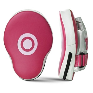 Mitaines de frappe incurvées professionnelles en cuir de vachette durable, sur mesure, pour la boxe et le Muay Thai AS-FP-28 - Product Image 5