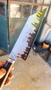 Cuchillo de Chef Hecho a Mano de Acero de Damasco de Grado Industrial, Personalizable OEM, para Cocina y Barbacoa, Regalo Perfecto para Chef - Product Image 2