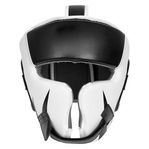 Casque de boxe en cuir PU blanc or, protection intégrale du visage, casque de sport unisexe pour adultes, protection de la tête, fermeture à boucle - Product Image 4