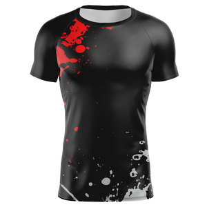 Rashguard à manches courtes de haute qualité pour hommes - Protection UV, séchage rapide, anti-frottement - Parfait pour le sport et la remise en forme - Product Image 1