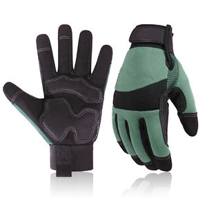 Guantes de Trabajo de Diseño Personalizado, Guantes de Cuero de Protección de Doble Seguridad para la Construcción, Guantes con Logotipo y Talla Personalizados - Product Image 2