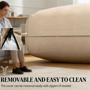 2 Beige Terrace Outdoor <b>Sofa</b> Cushions Cushion Only-Premium Quality Beige <b>Pillows</b> Cushions for Your Comfortable Outdoor Living - Product Image 4