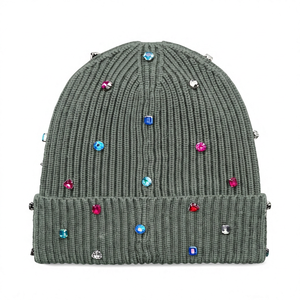 Custom Logo Luxury Plush <b>Beanie</b> Wholesale High Quality Breathable <b>Waterproof</b> Acrylic Knit Winter Hat for USA UK Europe Brands - Product Image 1