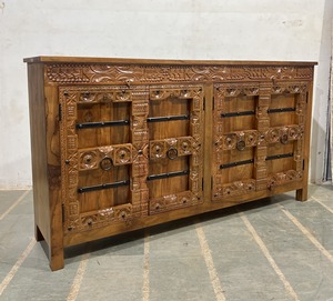 Mueble de Almacenamiento de Madera Maciza de Alta Calidad, Ecológico, Moderno, para Sala de Estar, Tallado en Estilo Indio Real, Blanco, de Gran Capacidad, Venta al Por Mayor - Product Image 2