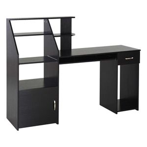 Scrivania Ergonomica Regolabile in Altezza per Ufficio/Gaming con Libreria in Acciaio Inossidabile e Legno (MDF) - Product Image 5