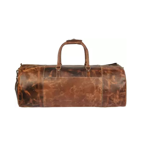 Handmade High Quality Genuine Leather Duffle <b>Bag</b> Unisex Ready Ship Carry <b>Overnight</b> Weekend Sports Gym Travel Modern Design - Product Image 1