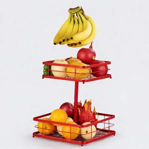 Panier de rangement métallique robuste pour l'organisation domestique, grand bac de rangement en fil métallique pour cuisine, garde-manger, placard et étagères - Product Image 4