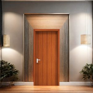 ประตู WPC ภายในกันน้ำที่ทันสมัยพร้อมกรอบประตูสำเร็จรูปพื้นผิวด้านข้างสำหรับห้องนอน - Product Image 1