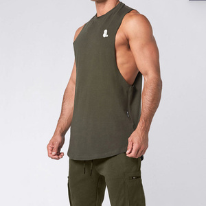 Men Cut Tank <b>Top</b> Sleeveless Fashion Muscle Design Embroidery Knitted Cotton Bamboo Fiber Cartoon Pattern Tie Dye Anti-shrink - Product Image 2